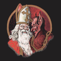 Krampus And Santa Christmas  (1) T-shirt | Artistshot