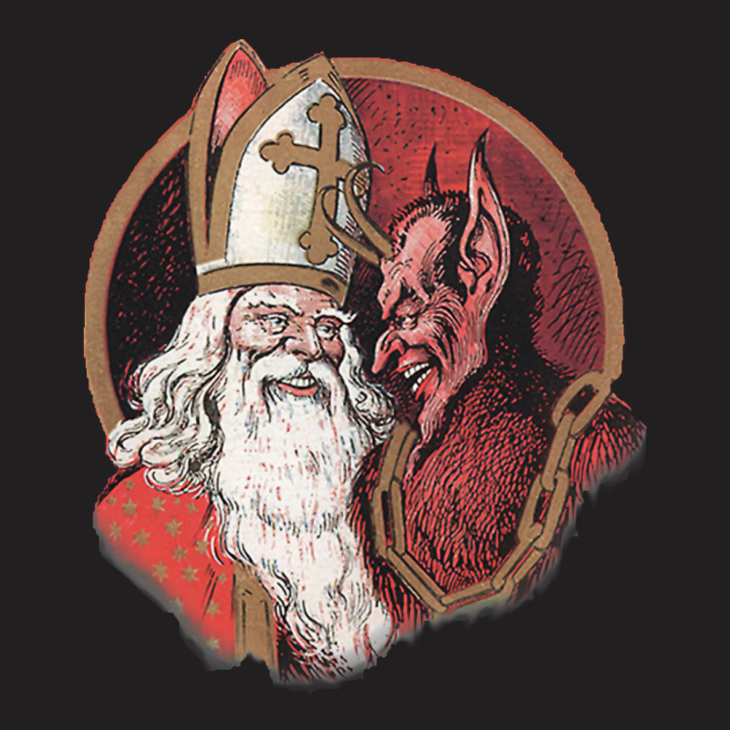 Krampus And Santa Christmas  (1) T-Shirt by hafeesoesoeq | Artistshot