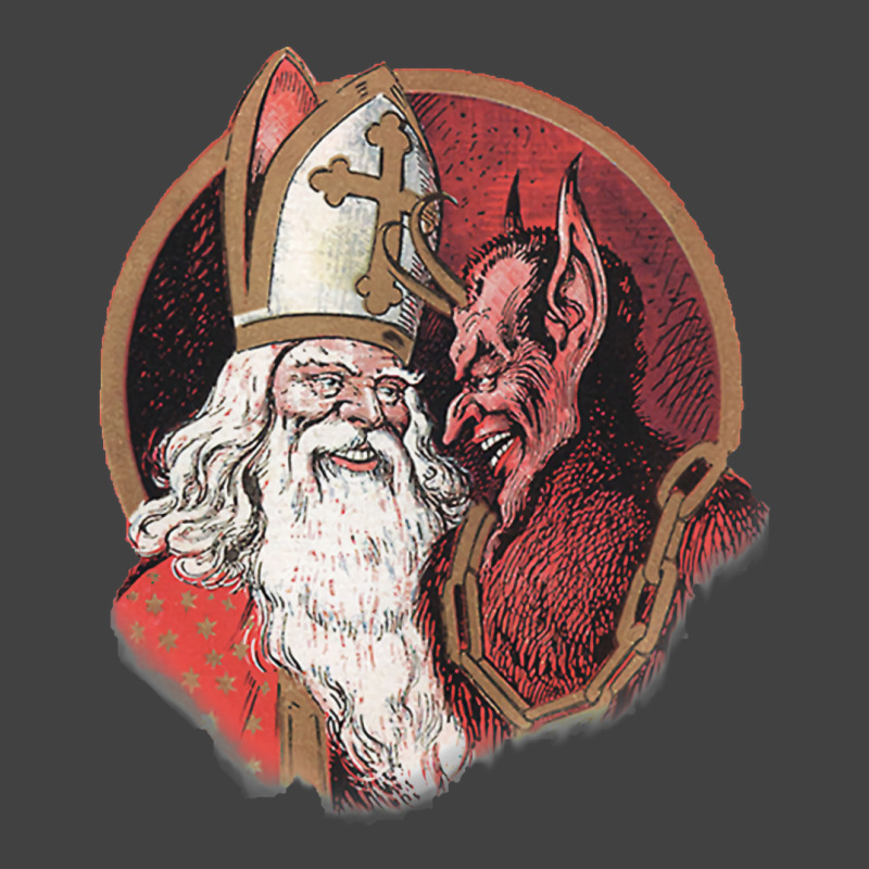 Krampus And Santa Christmas  (1) Vintage T-Shirt by hafeesoesoeq | Artistshot