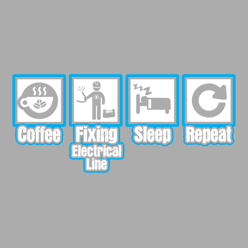 Coffee Electrician Sleep Repeat Girl Nature Men's T-shirt Pajama Set | Artistshot