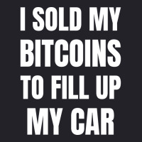 I Sold My Bitcoins To Fill Up My Car Funny Gas Pri Unisex Sherpa-lined Denim Jacket | Artistshot