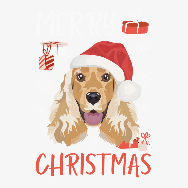 English Cocker Spaniel Christmas Red Ladies Fitted T-Shirt by gcwalizatty1 | Artistshot