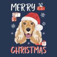 English Cocker Spaniel Christmas Red Ladies Denim Jacket | Artistshot