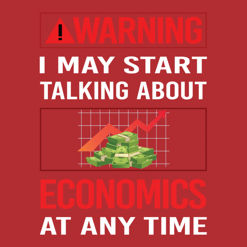 Red Warning Economics Economy Economist Humor Ladies Fitted T-Shirt by firakusvatikk | Artistshot