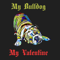 My English Bulldog Is My Valentine Aesthetic Ladies Polo Shirt | Artistshot