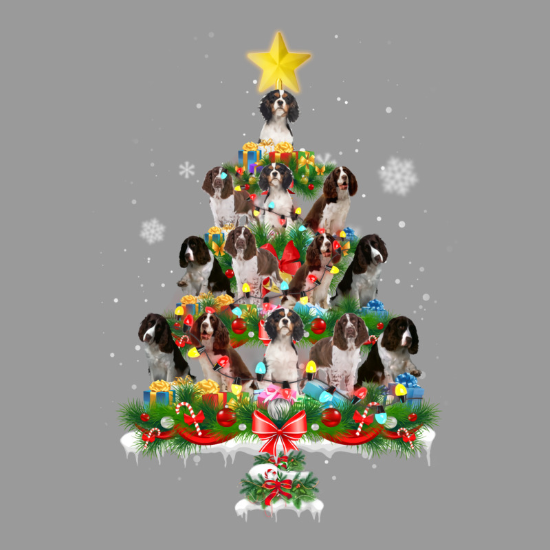 Funny English Springer Spaniel Christmas Tree Dog Graphic T-shirt | Artistshot