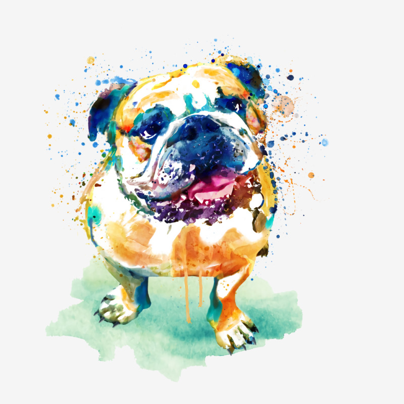 Watercolor Bulldog Nostalgia Graphic T-shirt by triunfmagonij | Artistshot