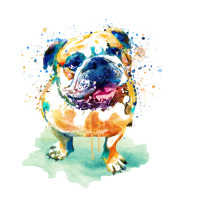 Watercolor Bulldog Nostalgia Long Sleeve Shirts | Artistshot