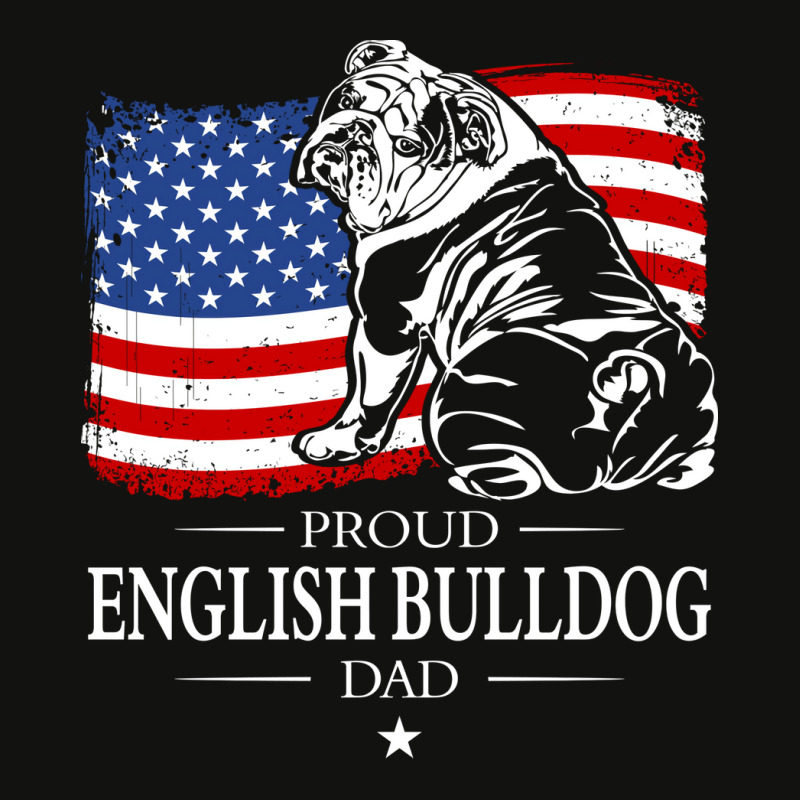 English Bulldog Dad American Flag Patriotic Dog Tu Scorecard Crop Tee by mhirrystarao | Artistshot