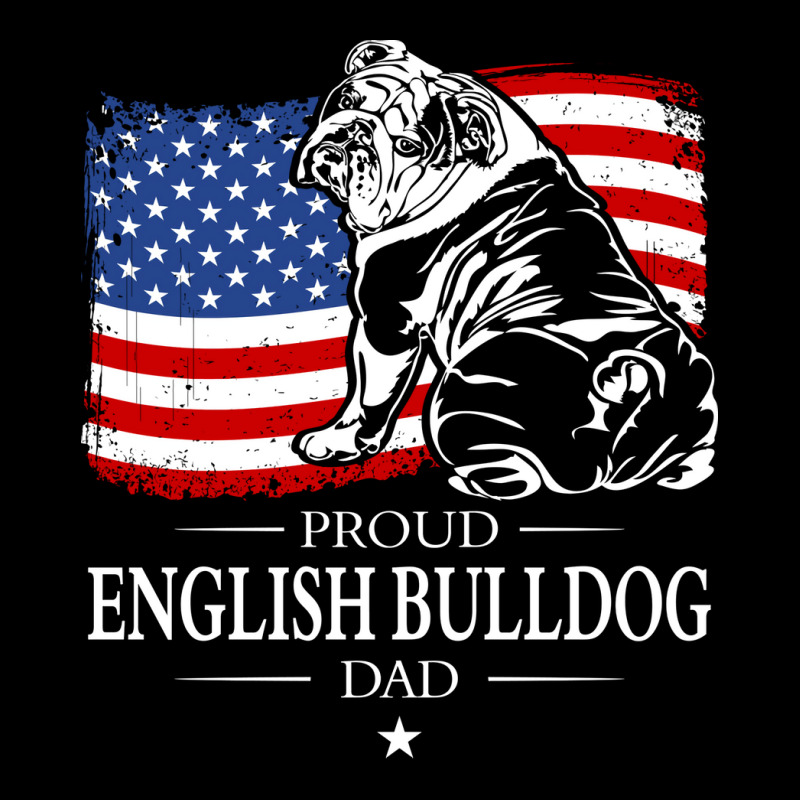 English Bulldog Dad American Flag Patriotic Dog Tu Cropped Sweater by mhirrystarao | Artistshot