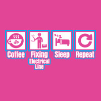 Coffee Electrician Sleep Repeat Girl T-shirt | Artistshot