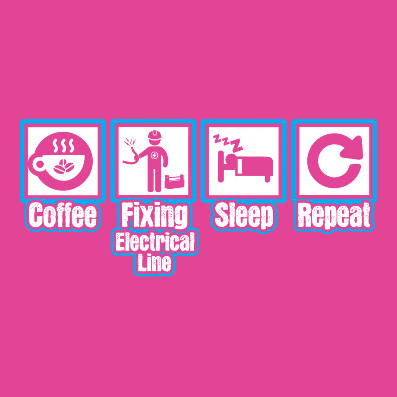 Coffee Electrician Sleep Repeat Girl T-shirt | Artistshot