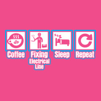 Coffee Electrician Sleep Repeat Girl Crewneck Sweatshirt | Artistshot