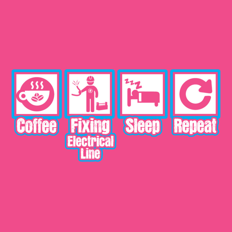 Coffee Electrician Sleep Repeat Girl Crewneck Sweatshirt | Artistshot