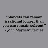 Keynes Quote Markets Can Remain Irrational Longer 3/4 Sleeve Shirt | Artistshot