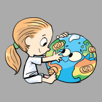 Little Girl Cares For The Injured Planet Earth Mus T-shirt | Artistshot