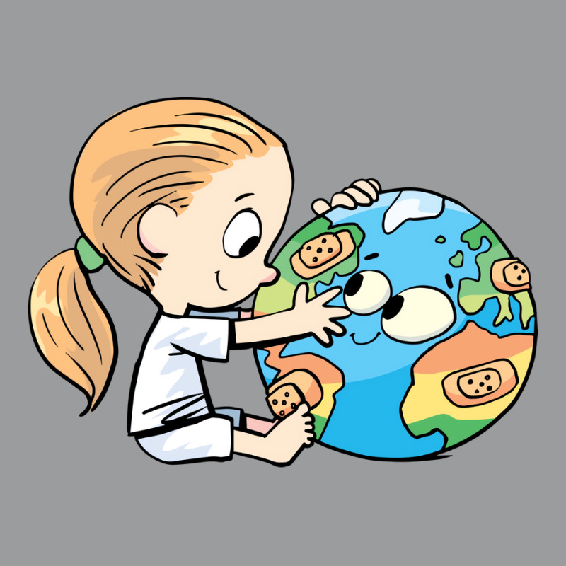 Little Girl Cares For The Injured Planet Earth Mus Classic T-shirt by pawnrakhlefb | Artistshot