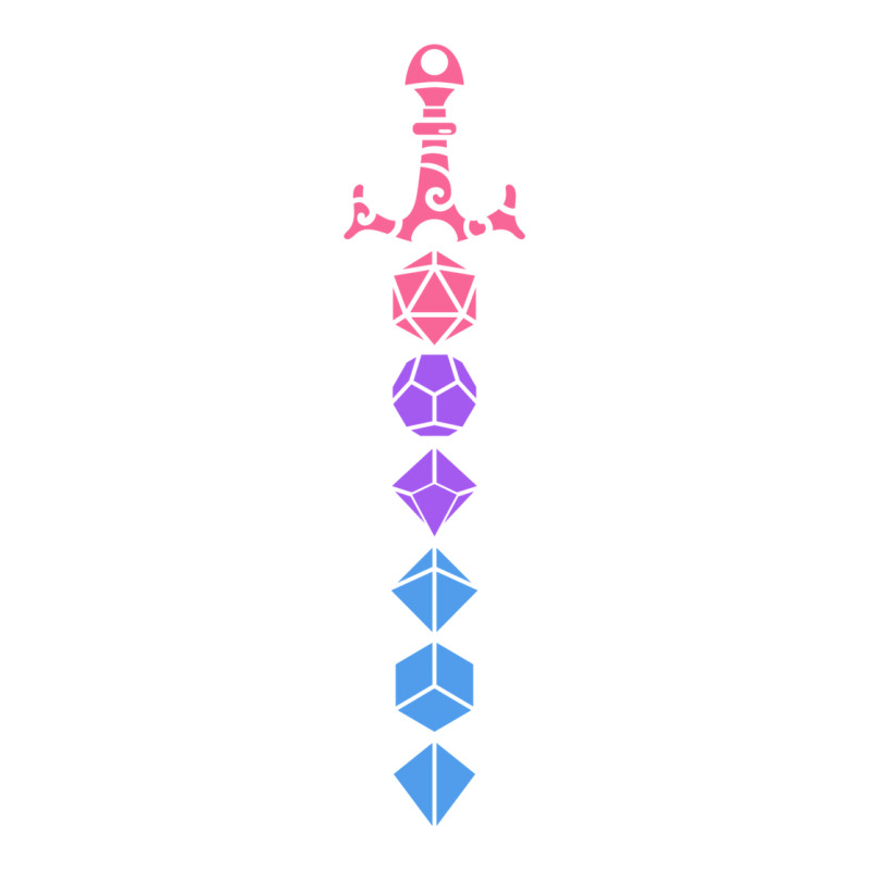 Colorful Polyhedral Dice Set Sword Roleplaying And V-neck Tee | Artistshot