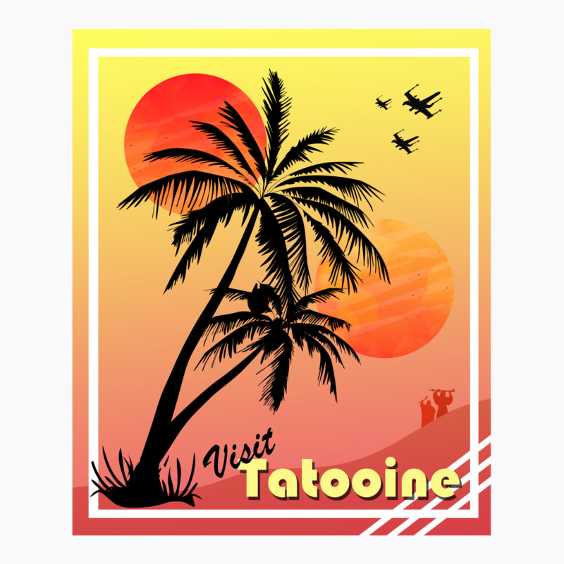 Tatooine Cool Funny Summer Sunset Tropical Poster T-shirt | Artistshot