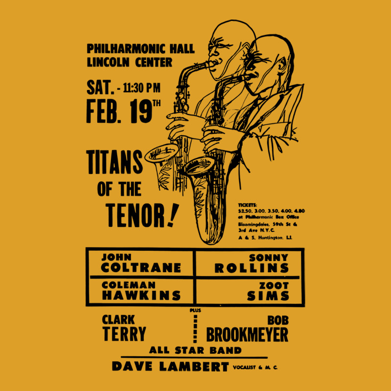 Titans Of The Tenor       Vintage Jazz Poster T-shirt | Artistshot