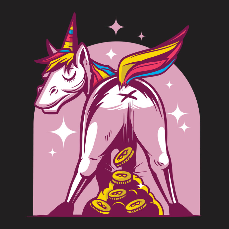 Unicorn Bitcoin T-Shirt by trustedart | Artistshot