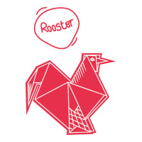 Origami Rooster Maternity Scoop Neck T-shirt | Artistshot