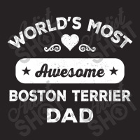 World's Most Awesome Boston Terrier Dad. Father's Vintage Cap | Artistshot