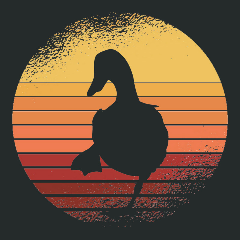 Duck Retro Vintage Sunset Distressed Nostalgia Women's Triblend Scoop T-shirt by atitikanokok | Artistshot