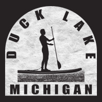 Duck Lake Paddleboarding Michigan Blue Vintage Cap | Artistshot