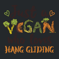 Just A Vegan Who Loves Hang Gliding Gift Tumblr Crewneck Sweatshirt | Artistshot