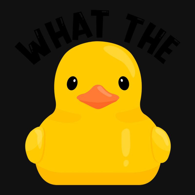 What The Duck Rubber Ducky Funny Humor Retro Metal Print Square | Artistshot