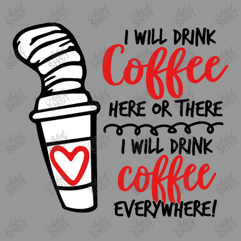 I Will Drink Coffee Anywhere Women's V-Neck T-Shirt by eleangita | Artistshot