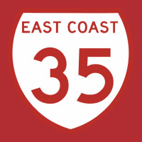 Highway 35 East Coast Ladies Fitted T-shirt | Artistshot