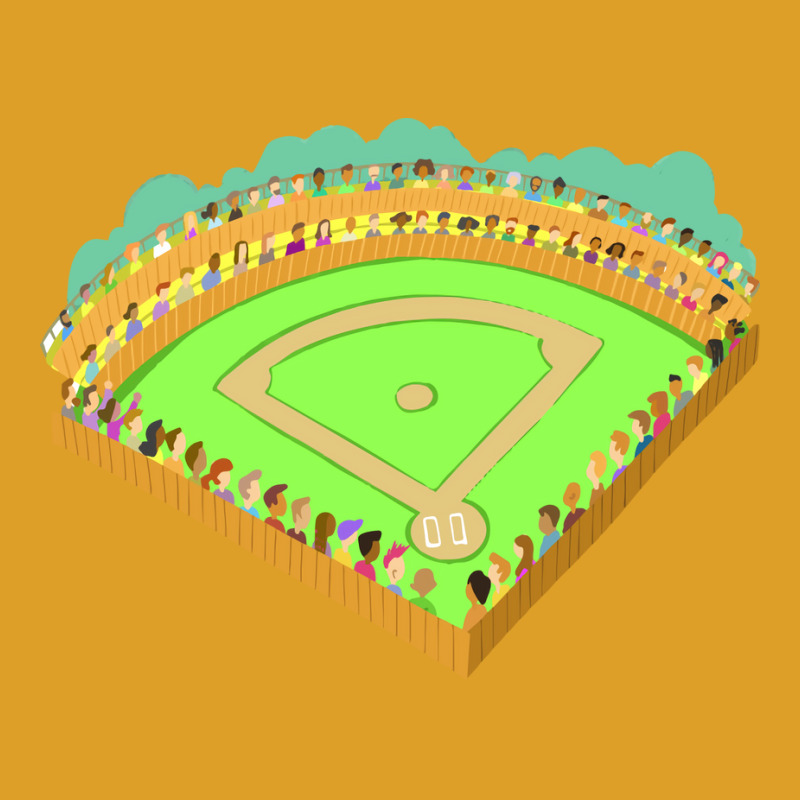 Baseball Field With Spectators In The Stands Yello T-Shirt by azapogosw | Artistshot