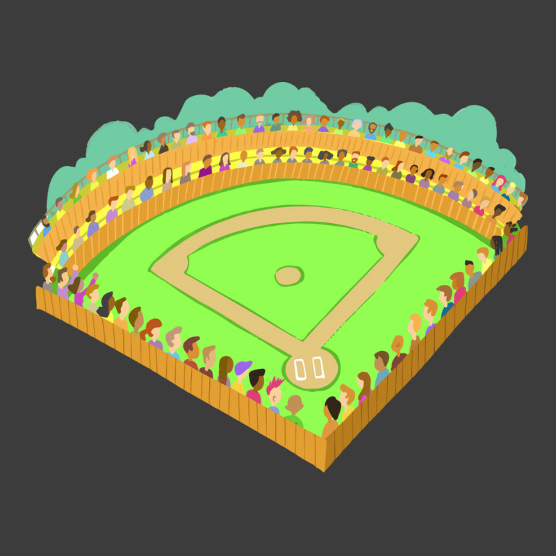 Baseball Field With Spectators In The Stands Yello Men's Polo Shirt by azapogosw | Artistshot