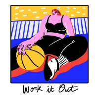 Work It Out Retro V-neck Tee | Artistshot