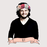 Kit Harington Wearing A Flower Crown Pocket T-shirt | Artistshot