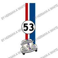 Herbie Vintage Look 53 Car Race Number Graphic Cla Baby Bodysuit | Artistshot