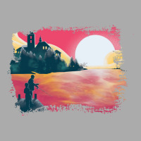 Sunset And Fishing View Landscape Blue T-shirt | Artistshot