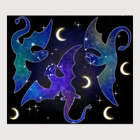 Night Sky Dragons Flying Pocket T-shirt | Artistshot