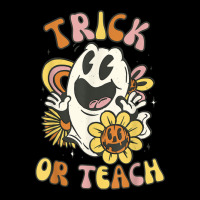 Trick Or Teach Groovy Halloween Floral Ghost 60s 7 Lightweight Hoodie | Artistshot