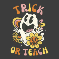 Trick Or Teach Groovy Halloween Floral Ghost 60s 7 Men's Polo Shirt | Artistshot