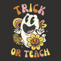 Trick Or Teach Groovy Halloween Floral Ghost 60s 7 Champion Hoodie | Artistshot