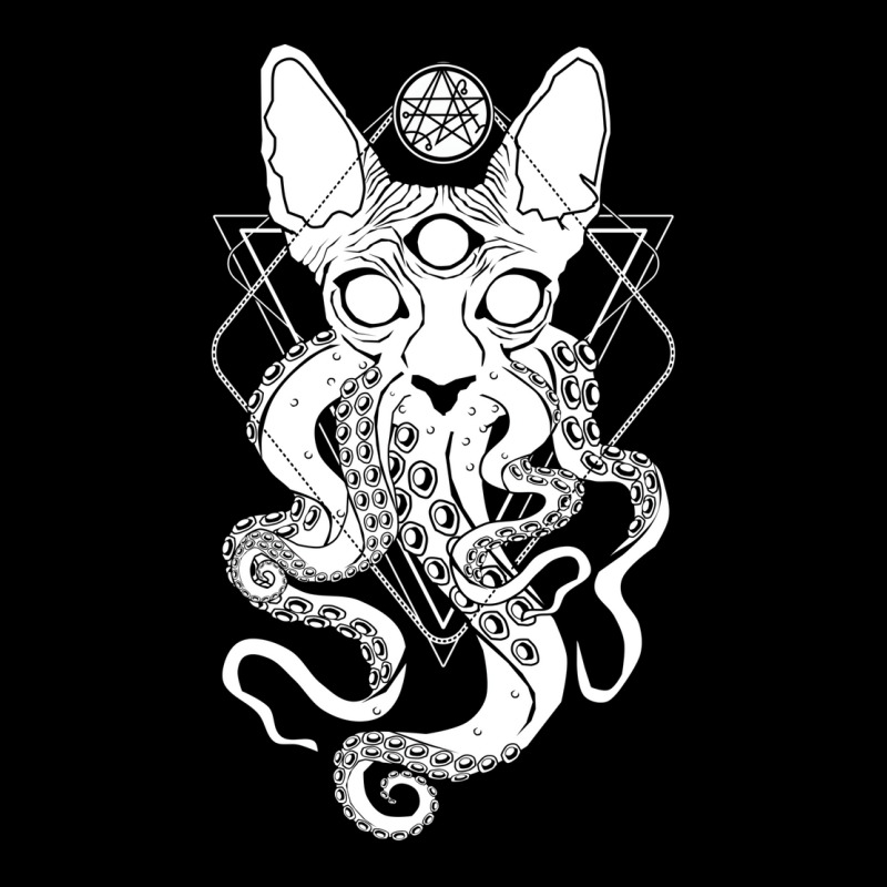 Cathulhu   The Cosmic Tentacle Cat Pocket T-Shirt by fiserpoughk | Artistshot