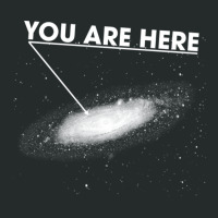 You Are Here    Galaxy Milky Way Space Far Away Women's Triblend Scoop T-shirt | Artistshot