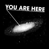 You Are Here    Galaxy Milky Way Space Far Away Cropped Sweater | Artistshot