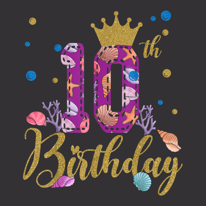 Happy 10th Birthday With Cool Crown And Number Vintage Short | Artistshot