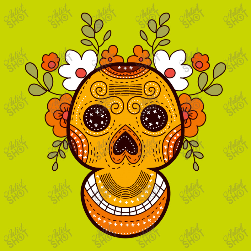 Orange Skull Holiday Stocking | Artistshot