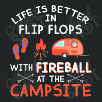 Life Is Better In Flip Flops With Fireball At The Campsite Duffel Bag | Artistshot