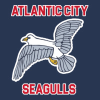 Atlantic City Seagulls )( Retro Throwback Basketba Men Denim Jacket | Artistshot